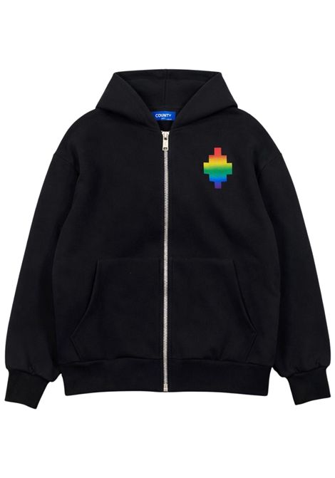 Black cotton sweatshirt for children MARCELO BURLON | BZH030NERO